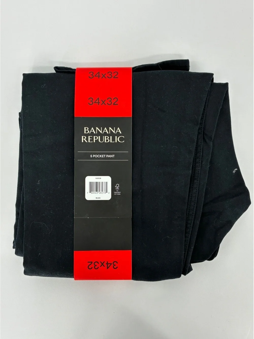 Banana Republic Black 5 Pocket Slim Fit Stretch Fabric Pants 34x32 NWT